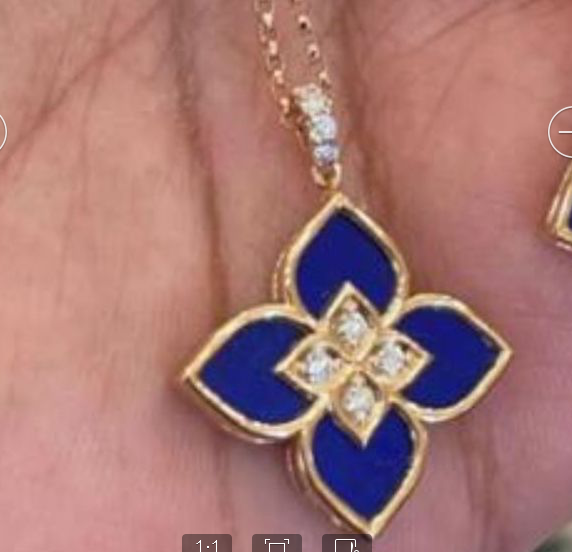 LBT-ADV777CL3192青金石飞标四叶草吊坠(20mm)