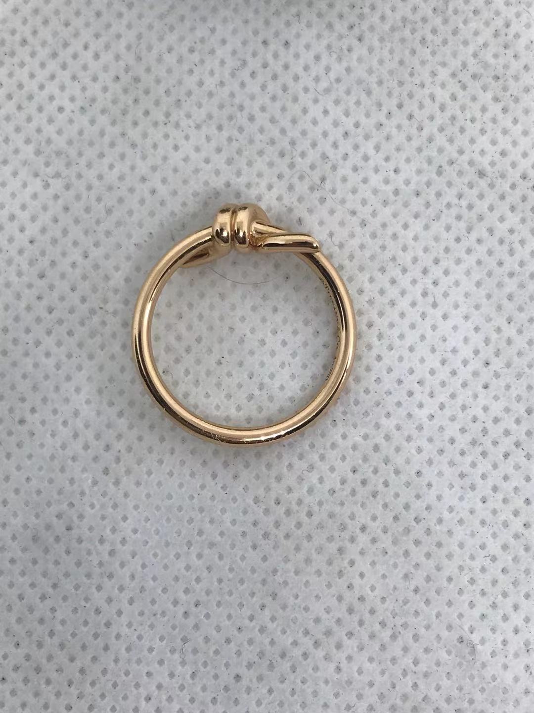 TIF31558600 light gold single circle twisted rope ring (guest version)