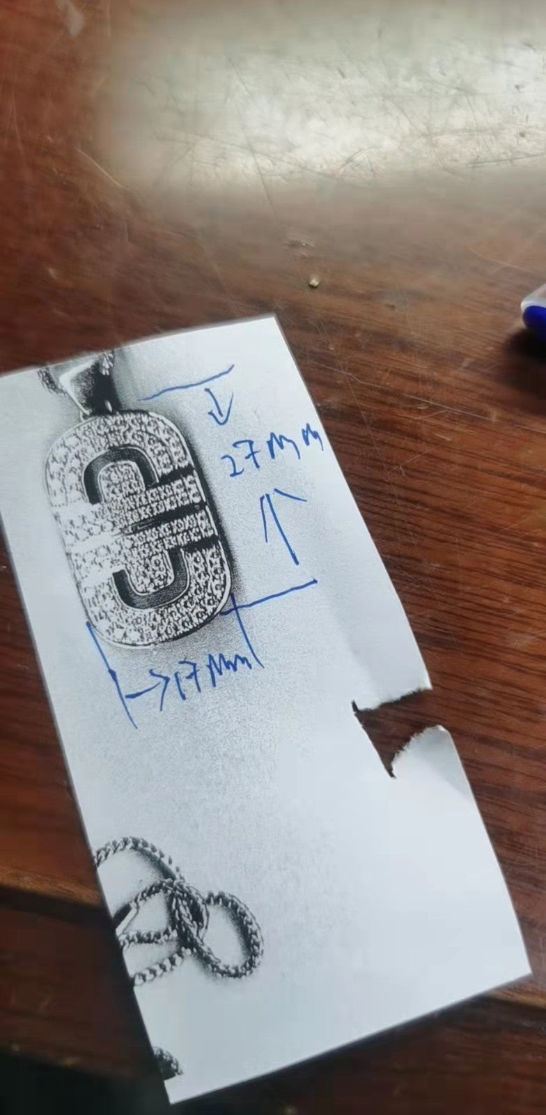 BGL-CL297926 Chinese characters full diamond Japanese character tag pendant