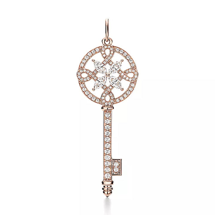 TIF60010986 full diamond Chinese knot horse eye key pendant 1.5 inches