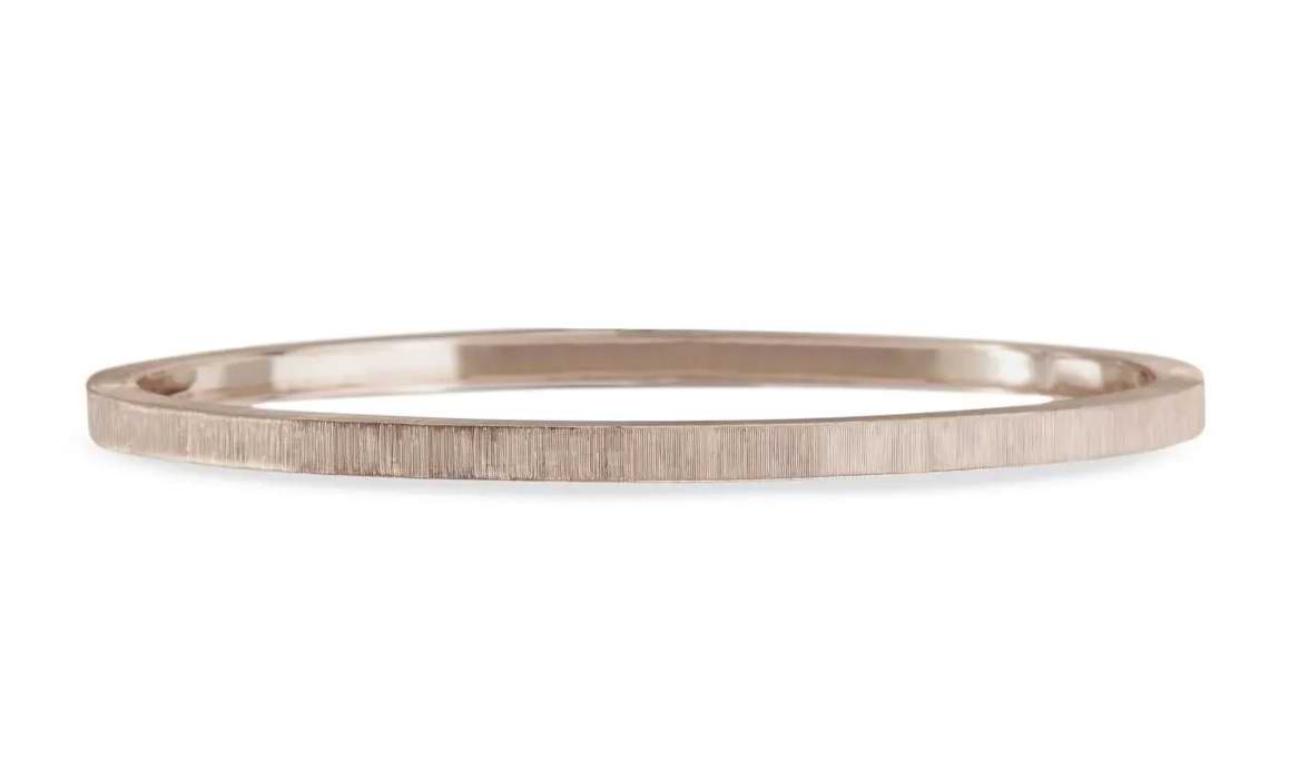 BQLT-JAUBRA015165 3mm light gold bar brushed bracelet