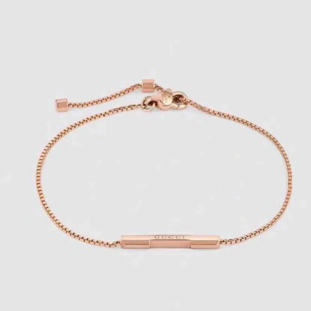 GC-662106 Special-shaped ladder arm light gold trapezoidal block bracelet