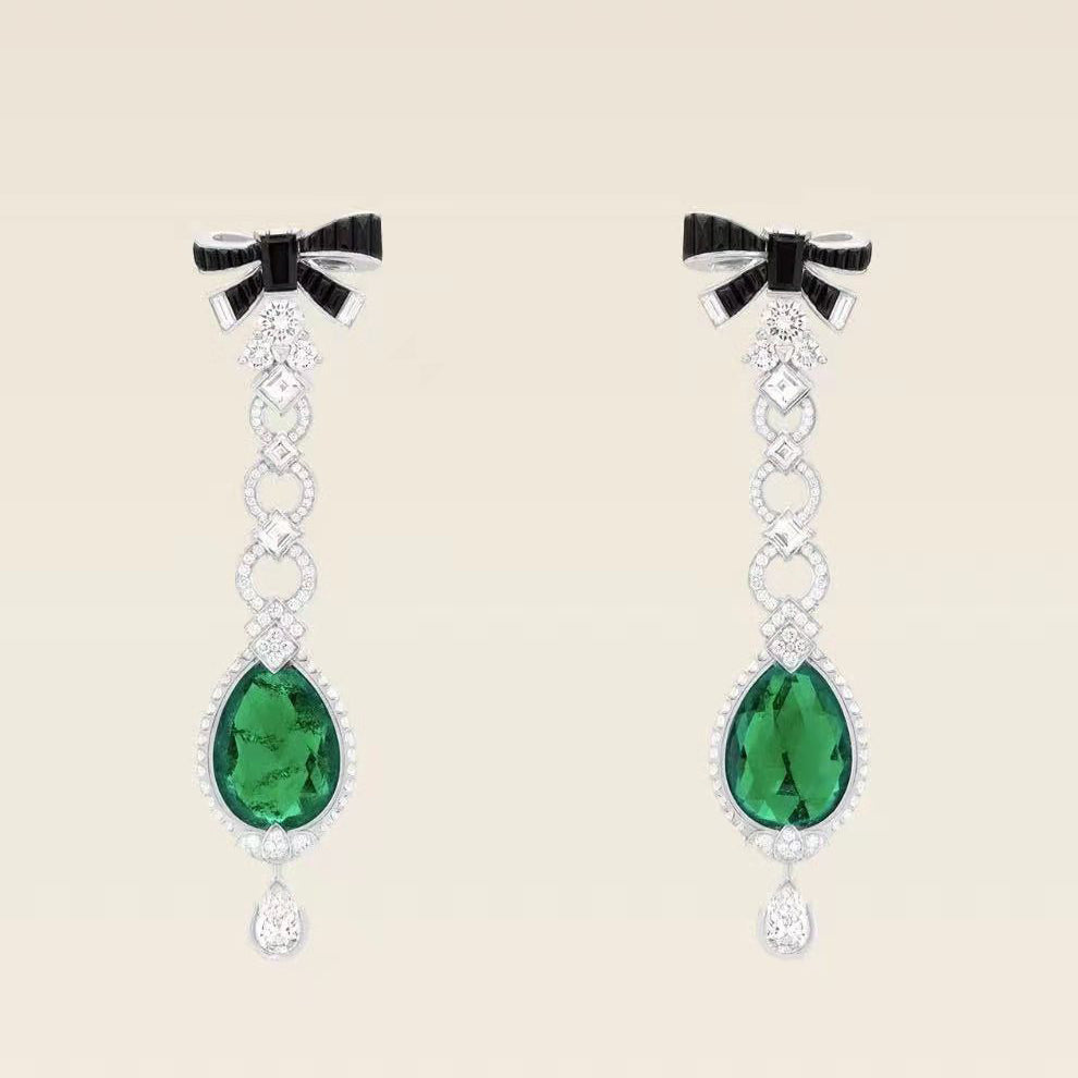 JH006495 square bow earrings