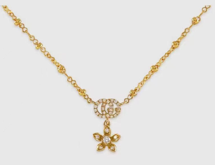 GC-581842 Double GG letter flower necklace