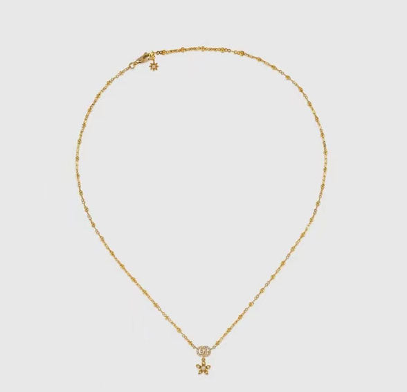 GC-581842 Double GG letter flower necklace