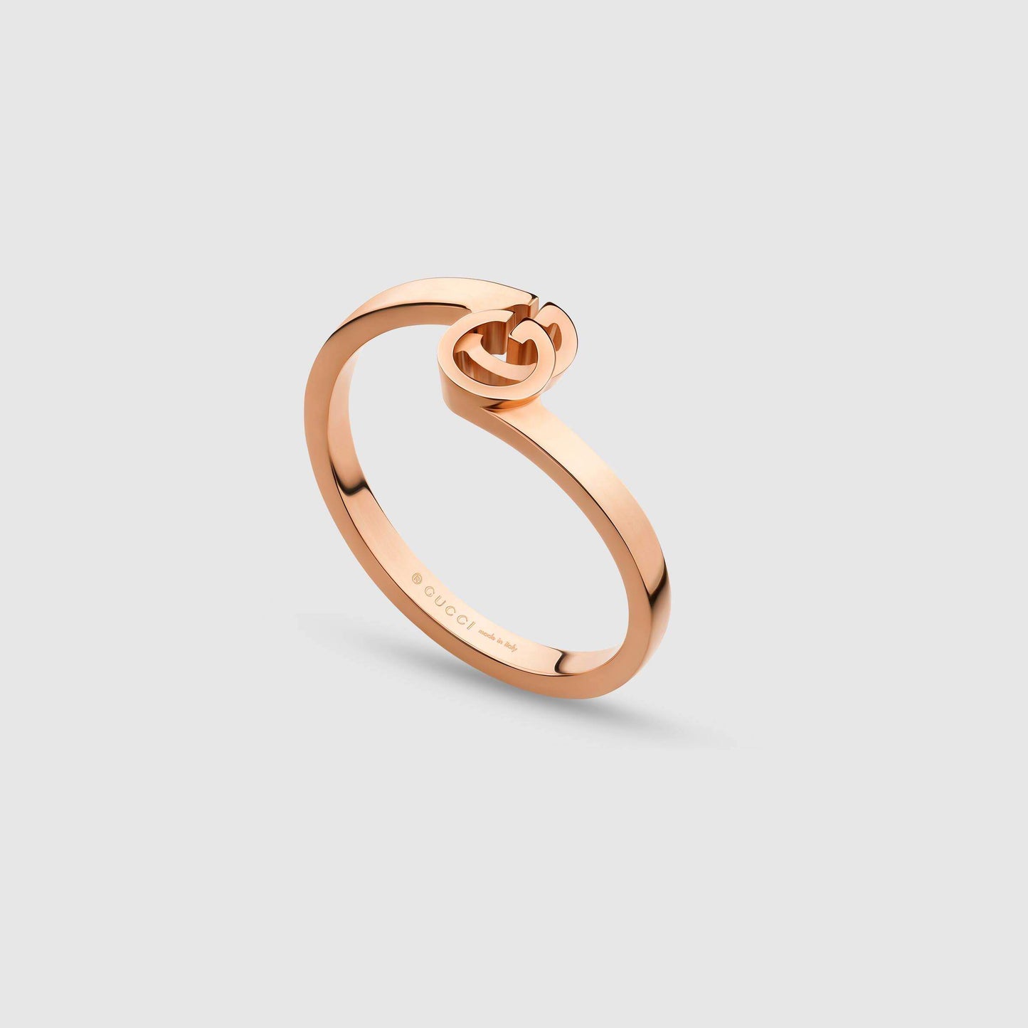 GC-457122 Light Gold Letter Double G Twist Arm Ring