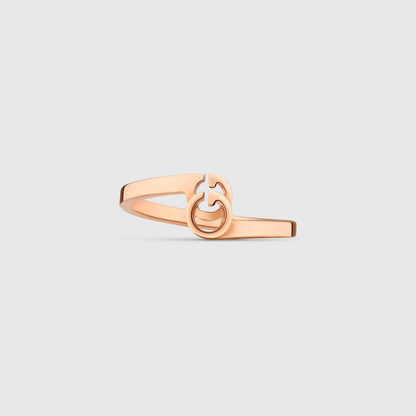 GC-457122 Light Gold Letter Double G Twist Arm Ring