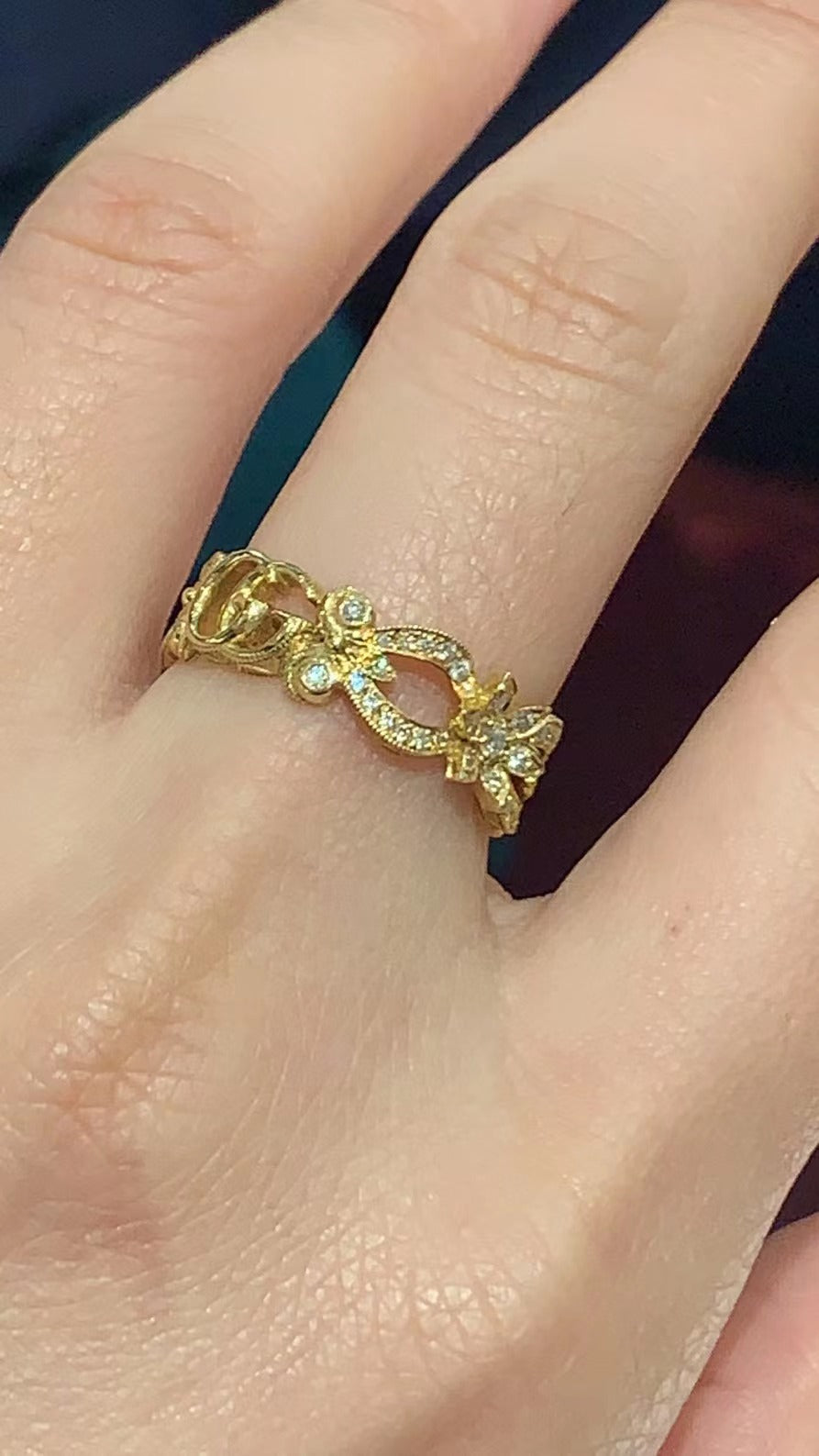 GC-629828 Letter Double GG Pattern Ring
