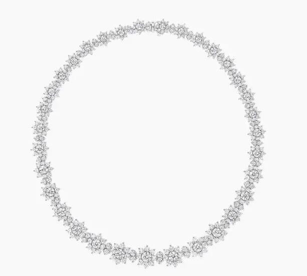 HW-NKDPNAMESF大圆钻雪花大号项链