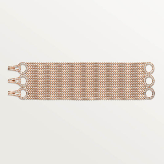KDY-N6719117 geometric clip three circle bead bracelet
