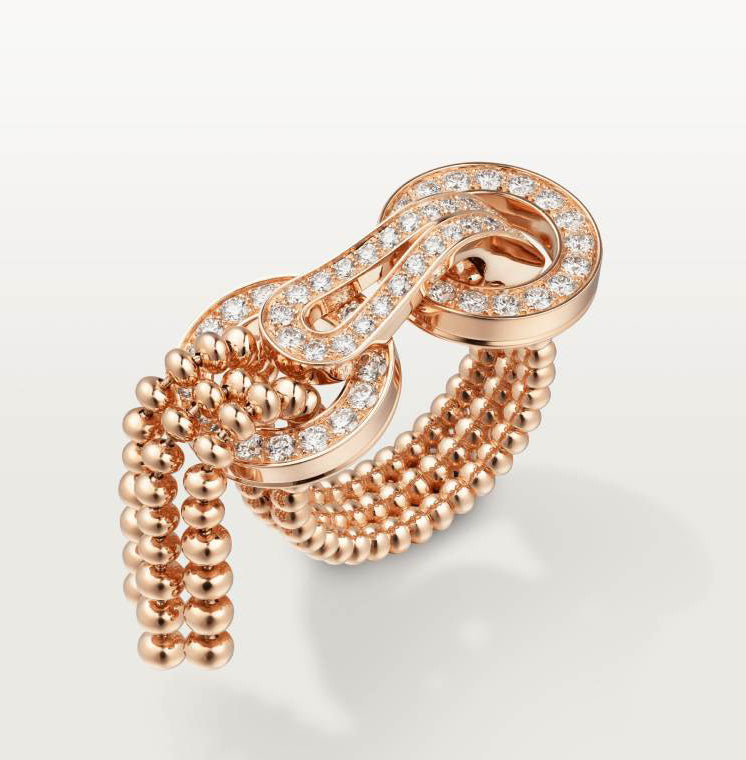 KDY-N4780800 geometric clip circle bead string ring