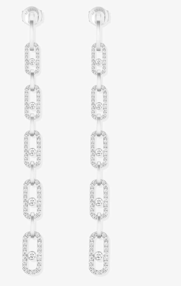MSK-12011 activity bezel long earrings 80mm