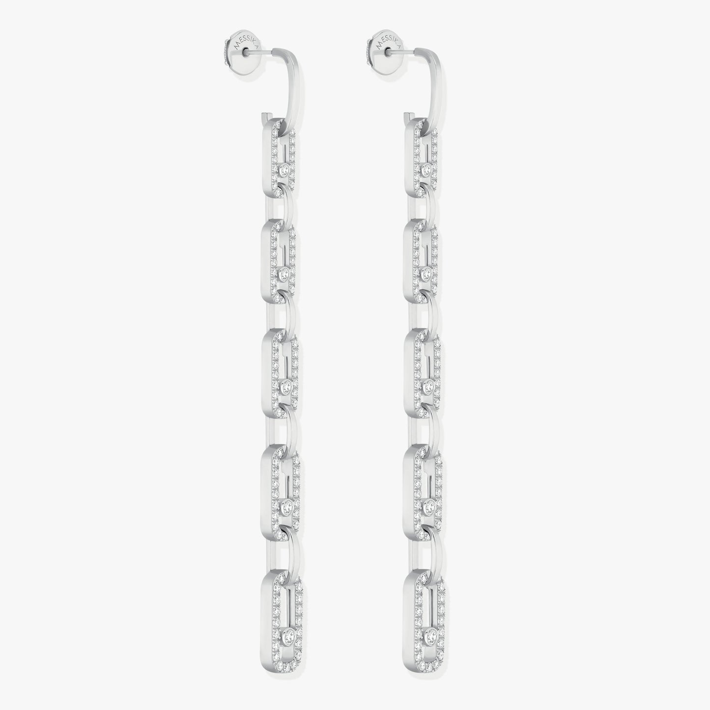 MSK-12011 activity bezel long earrings 80mm