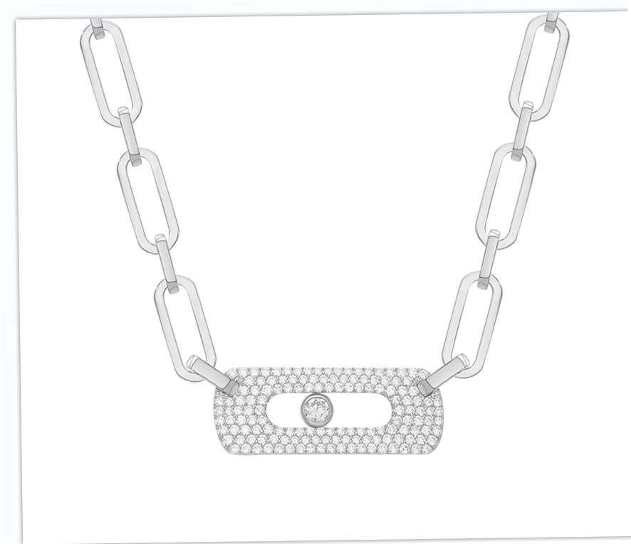 MSK-12095 full diamond movable pendant