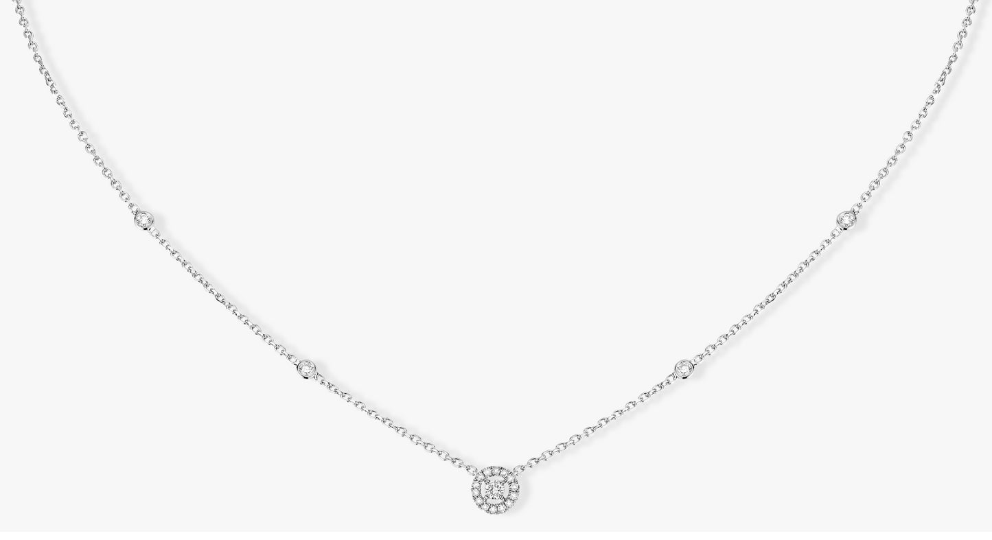 MSK-5370 stone chain pendant necklace
