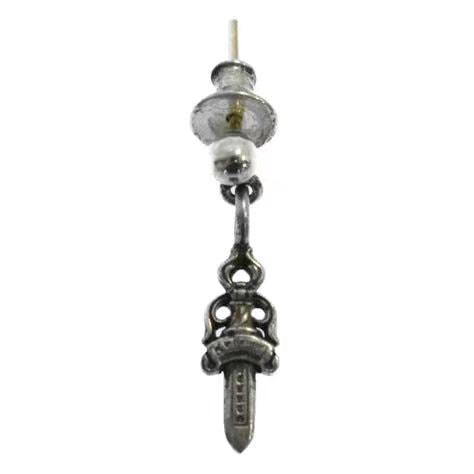 KLX-ES26741306 Sanskrit sword light gold earrings