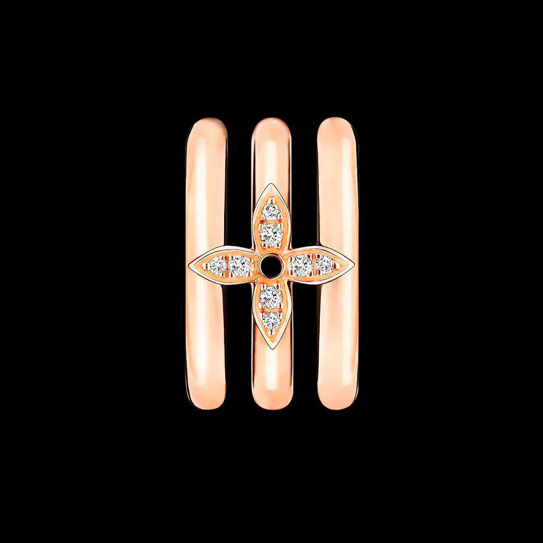 LV-Q06174 single plum blossom flying mark earrings