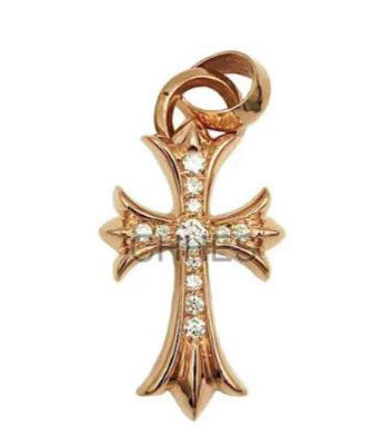 KLX-XL92521277 Large Spear Flower Cross Pendant