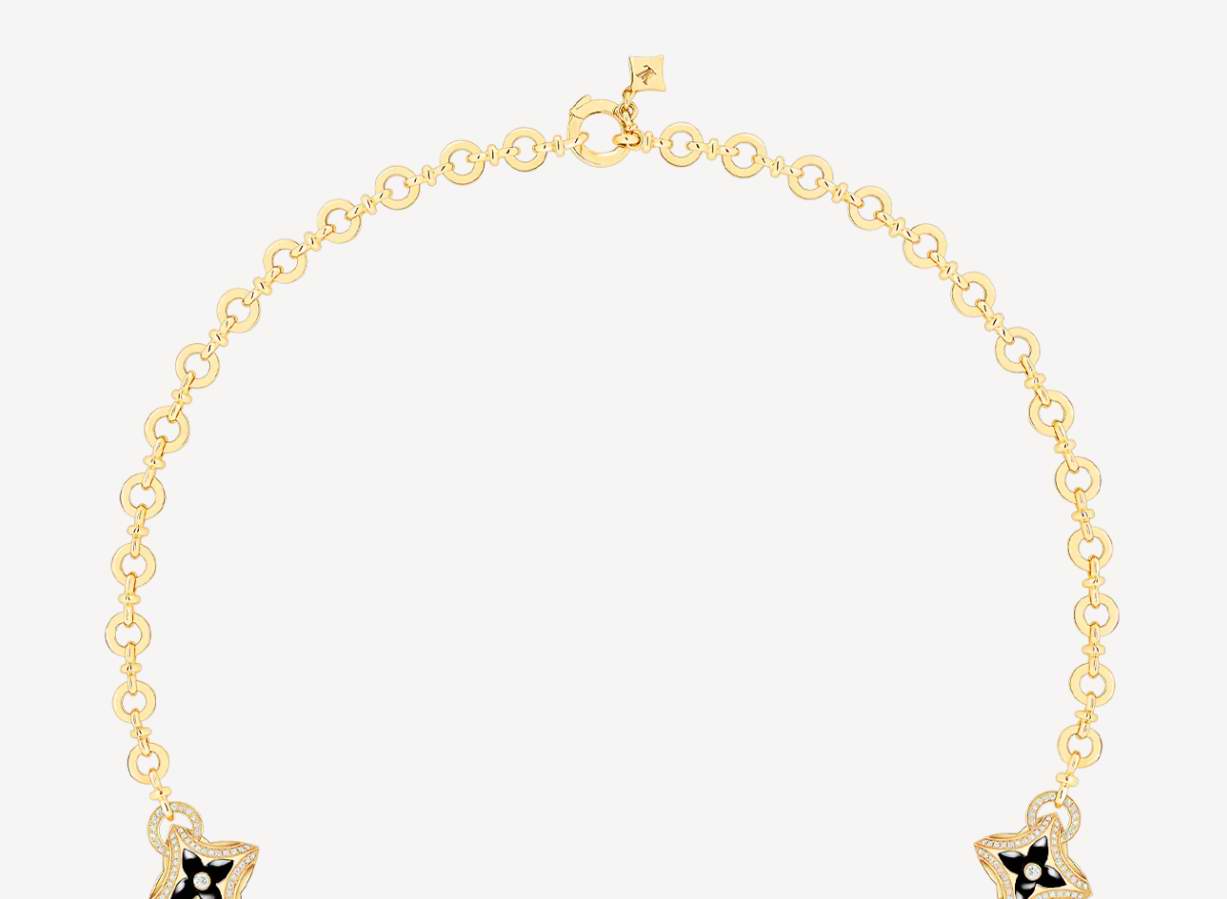 LV-Q94523 black agate plum blossom dart necklace