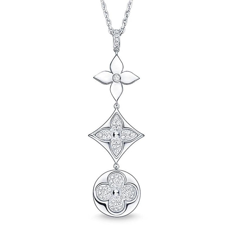 LV-Q94323三花满钻吊坠0.53ct