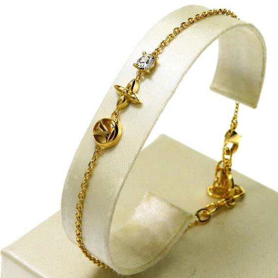 LV-M00374 plum blossom LOGO light gold bracelet