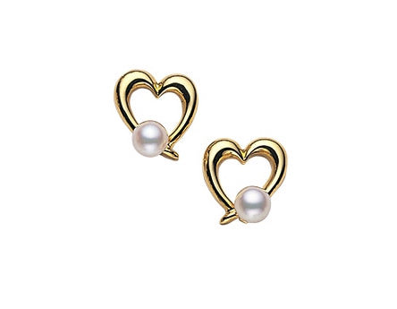 YMB-PE-1292P stud earrings (pearl 4mm)