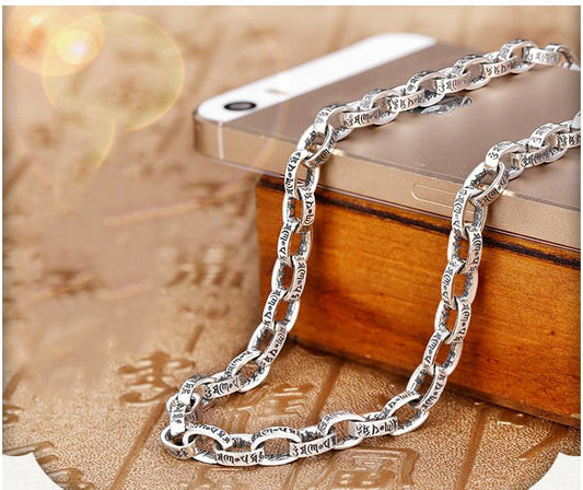 KLX-XL76105807 six-character mantra necklace chain length 508mm