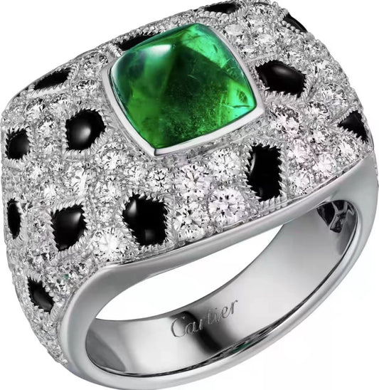 KDY-U2620727 leopard print colorful treasure ring