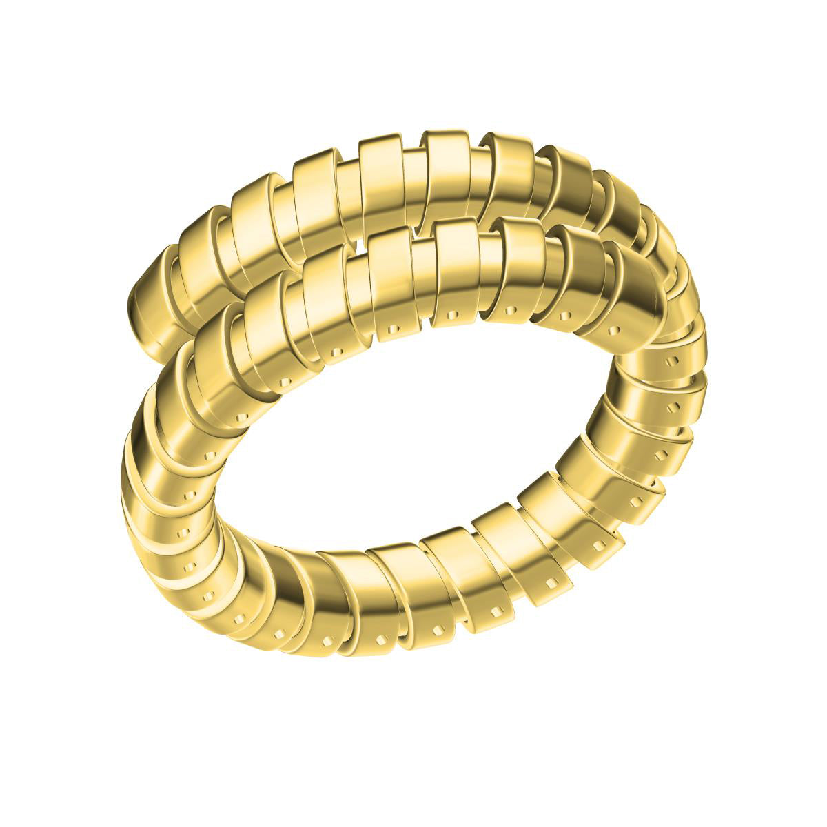 BGL-JZ39742947 light gold braided snake body roll ring