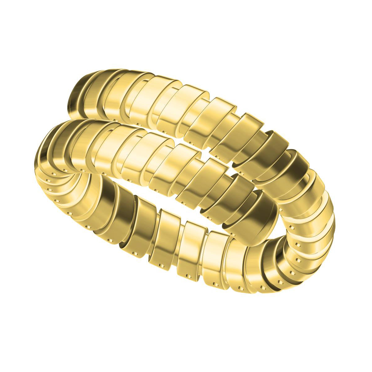 BGL-JZ39742947 light gold braided snake body roll ring