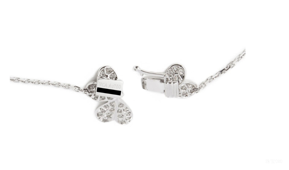 VCA2234803 Clover full diamond 9 flower necklace (chain length 420mm)