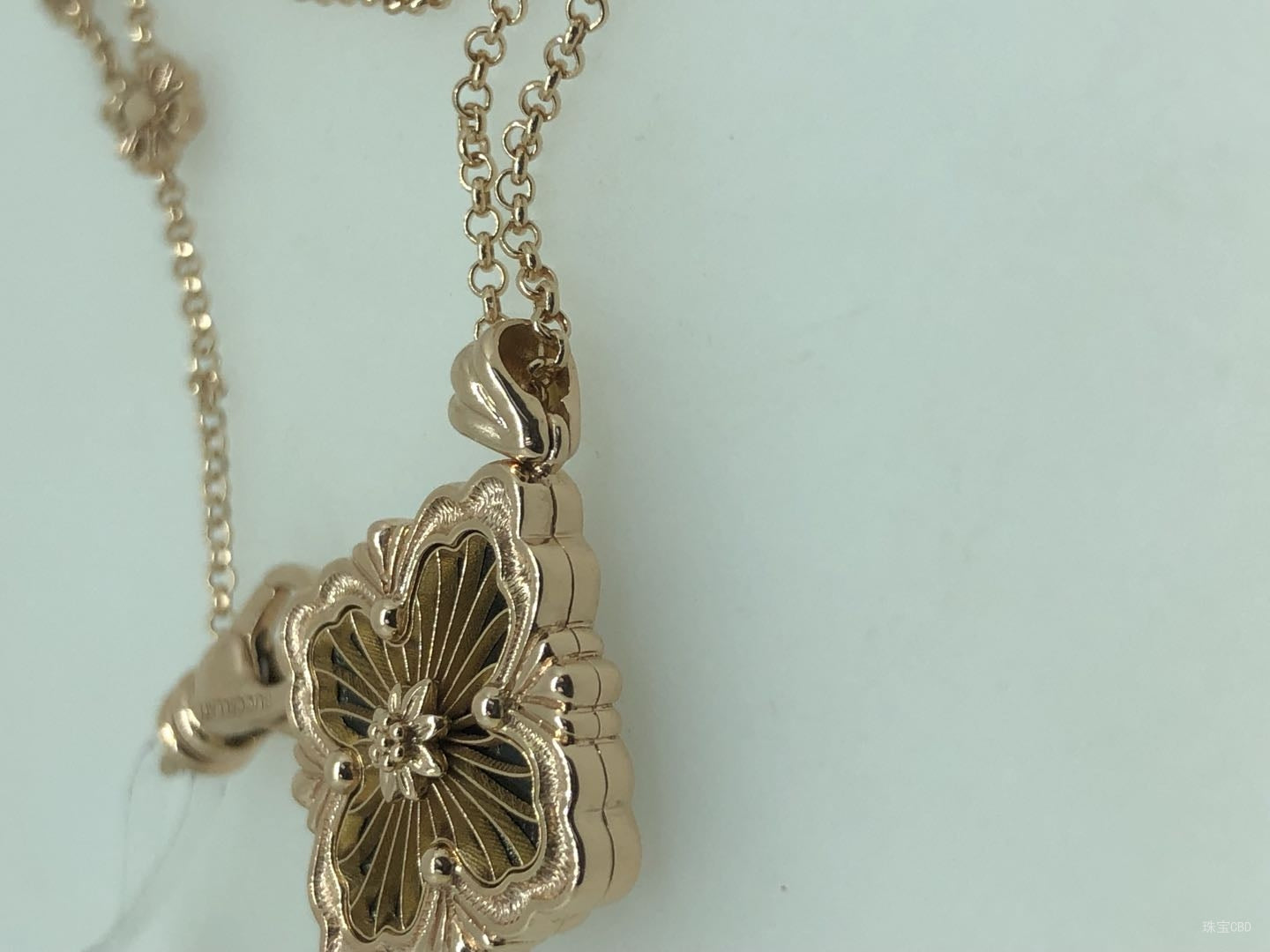 BQLT-gold agate European-style four-leaf clover pendant
