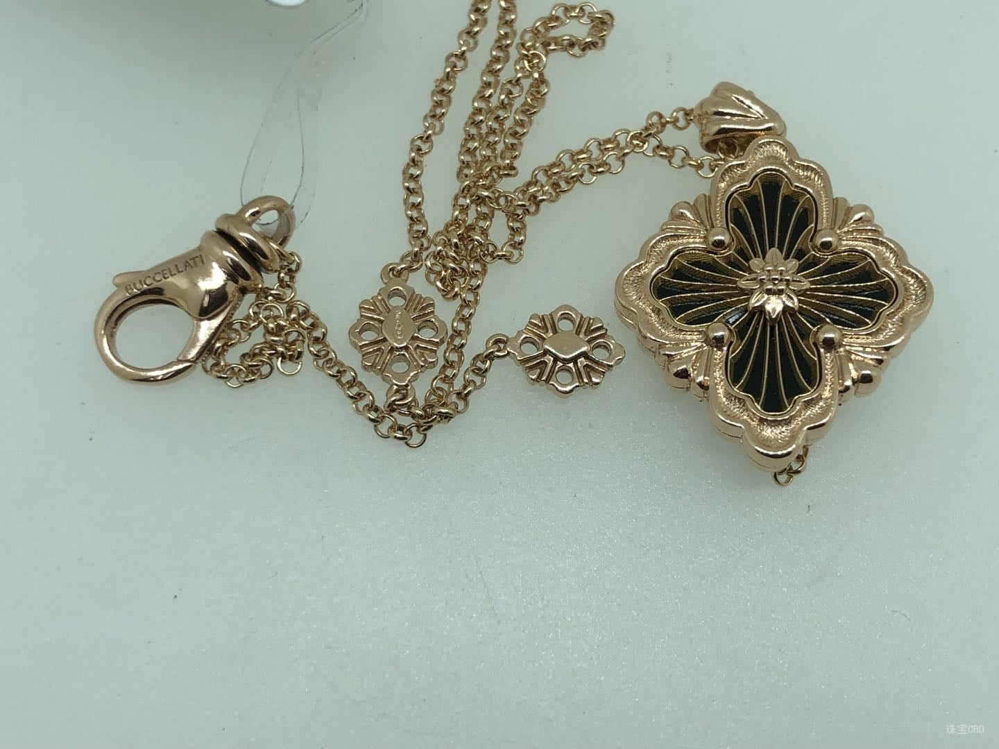 BQLT-gold agate European-style four-leaf clover pendant