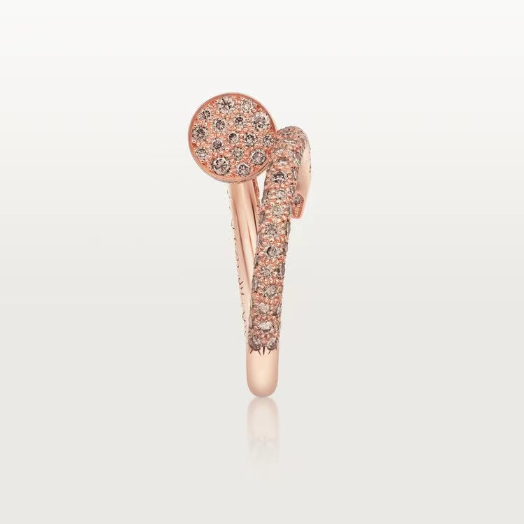 KDY full diamond nail ring