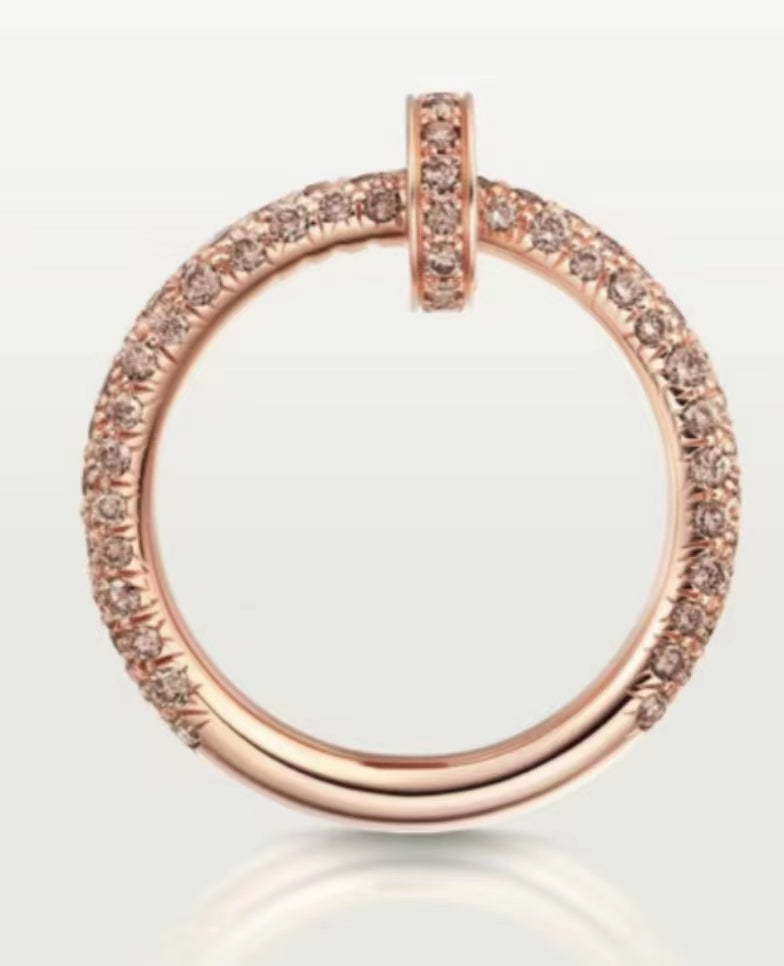 KDY full diamond nail ring