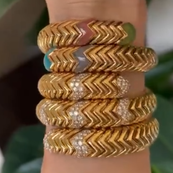 BGL-BR271015 braided snake body roll bracelet 17#