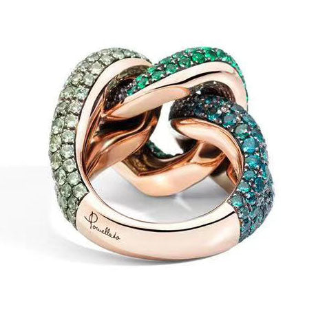 BMLD-A.B6067SPZR/A dense stone denim chain twist arm ring