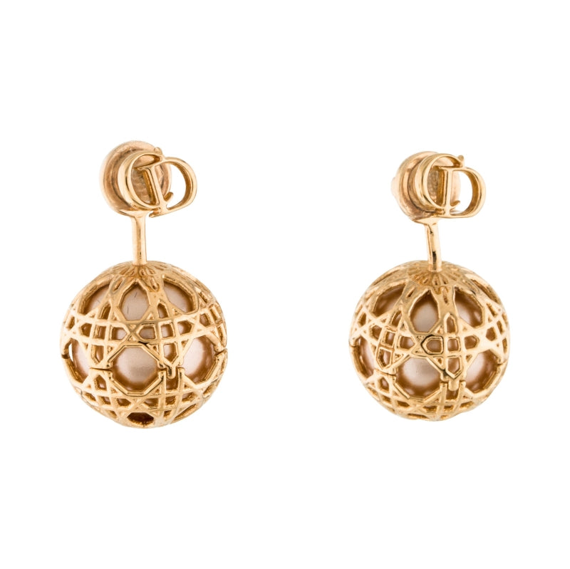 DA-E0375SCNMT letter ball earrings (main stone 13MM)