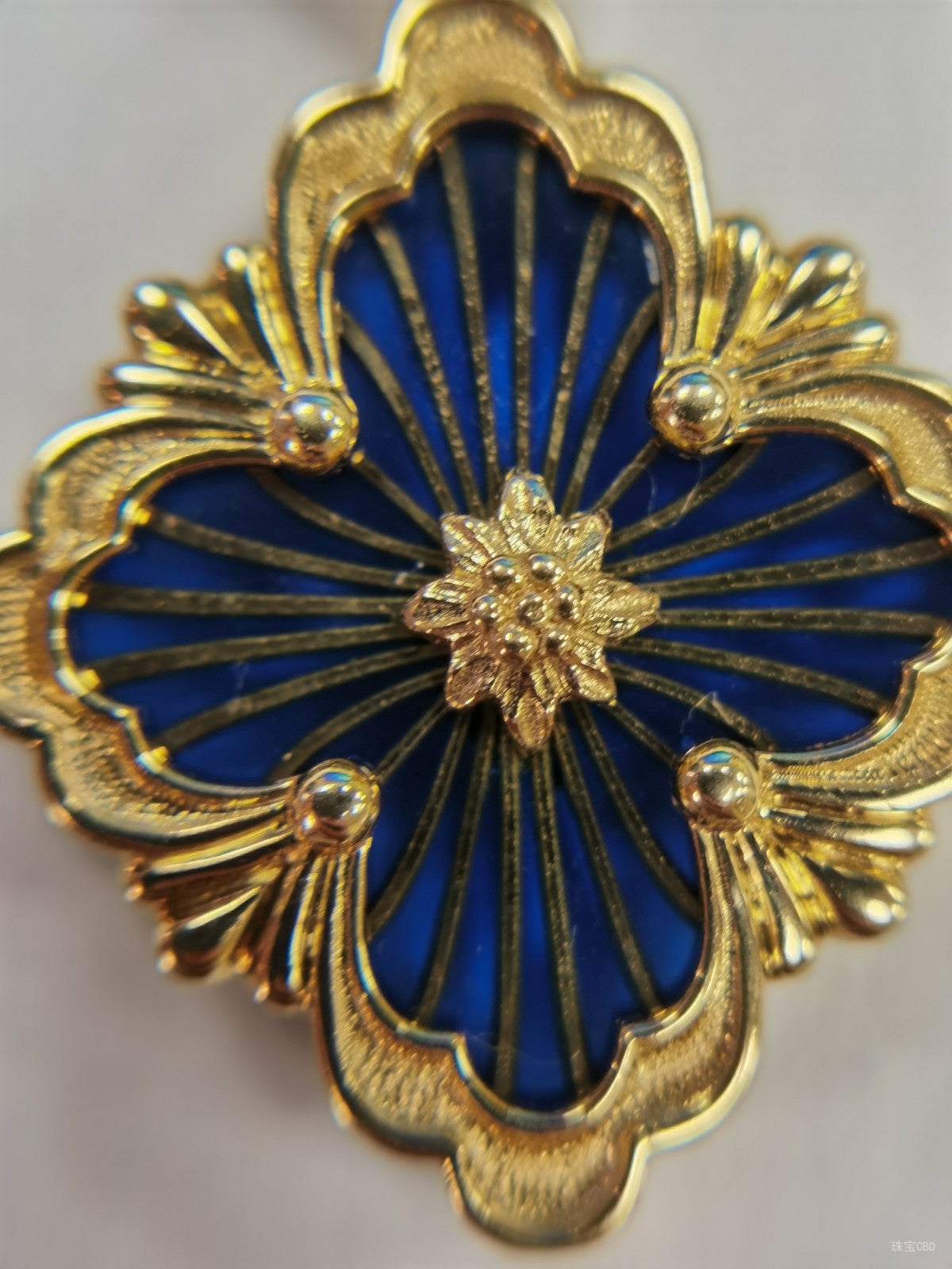 BQLT-XL969074 Enamel gold wire European style four-leaf clover pendant (guest version)