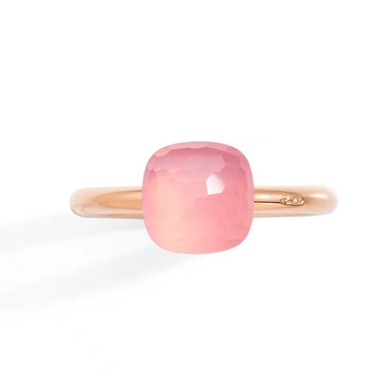 BMLD-PAB4030 small light cushion stone 8.6m gold wire arm ring