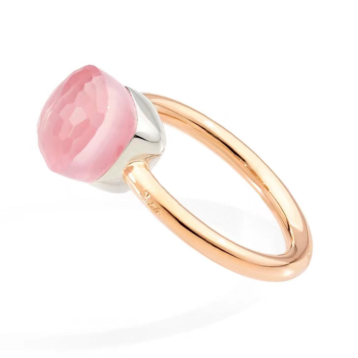 BMLD-PAB4030 small light cushion stone 8.6m gold wire arm ring