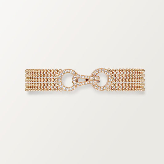 KDY-N6719017 geometric clip single circle beaded bracelet