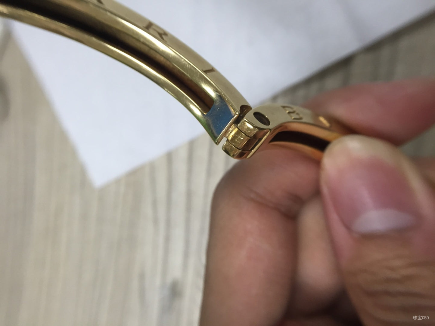 BGLBR856142 guest version Baogai light gold bangle on both sides