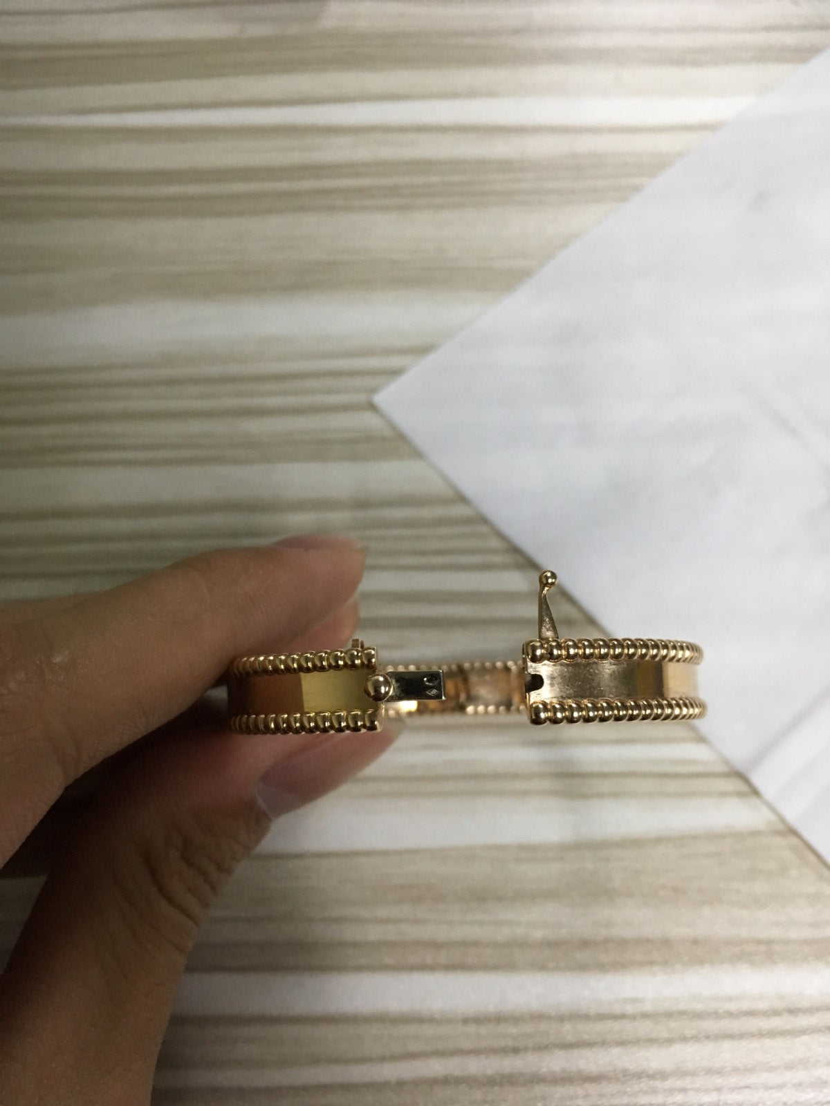 VCARP3K700 guest version light gold bead bracelet 16#