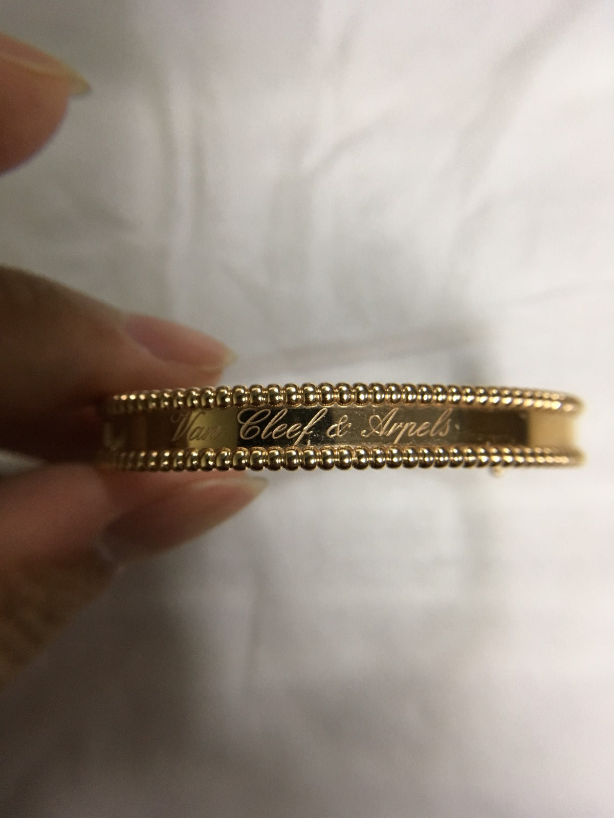 VCARP3K700 guest version light gold bead bracelet 16#