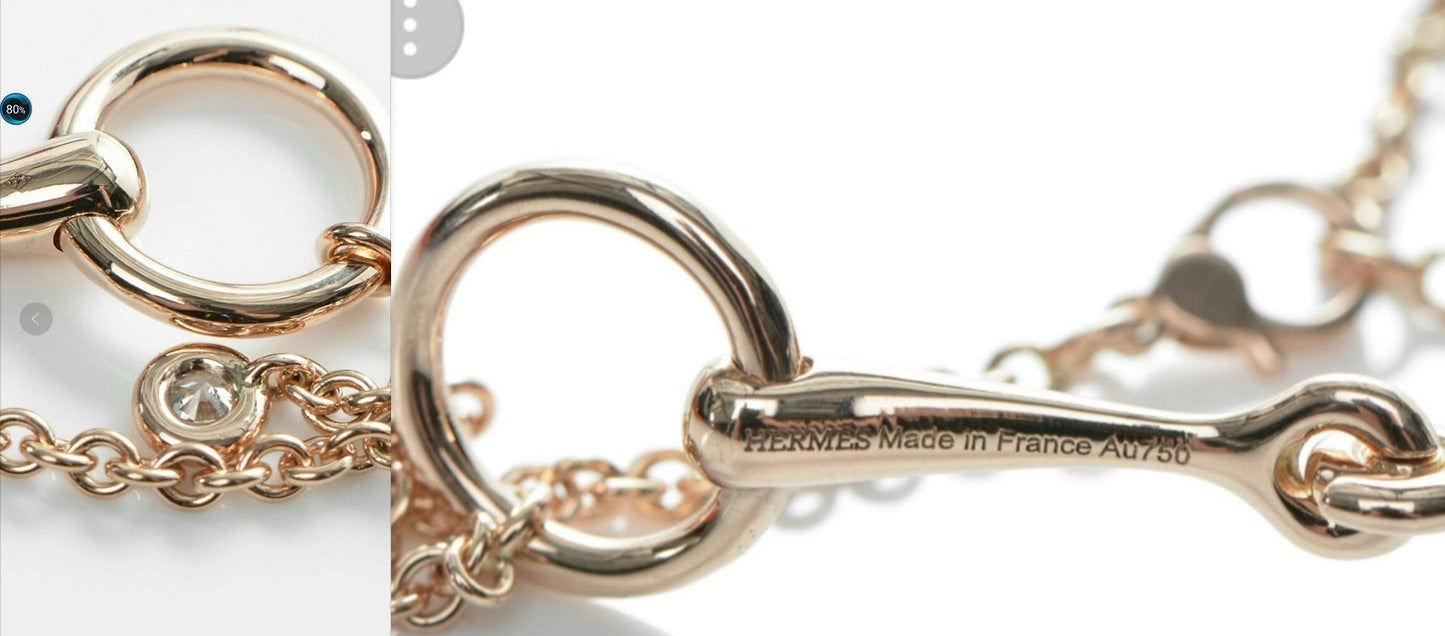 AHS-H215417B Single Diamond Round Pull Ring Light Gold Bracelet (Customer Version)