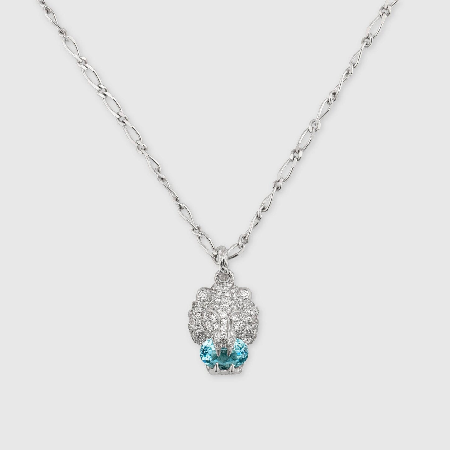 GC-606711 lion head pendant egg-shaped stone about 6.1x9mm