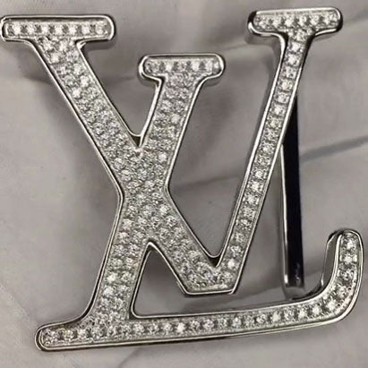 LV-Q64193 diamond letter LV belt buckle