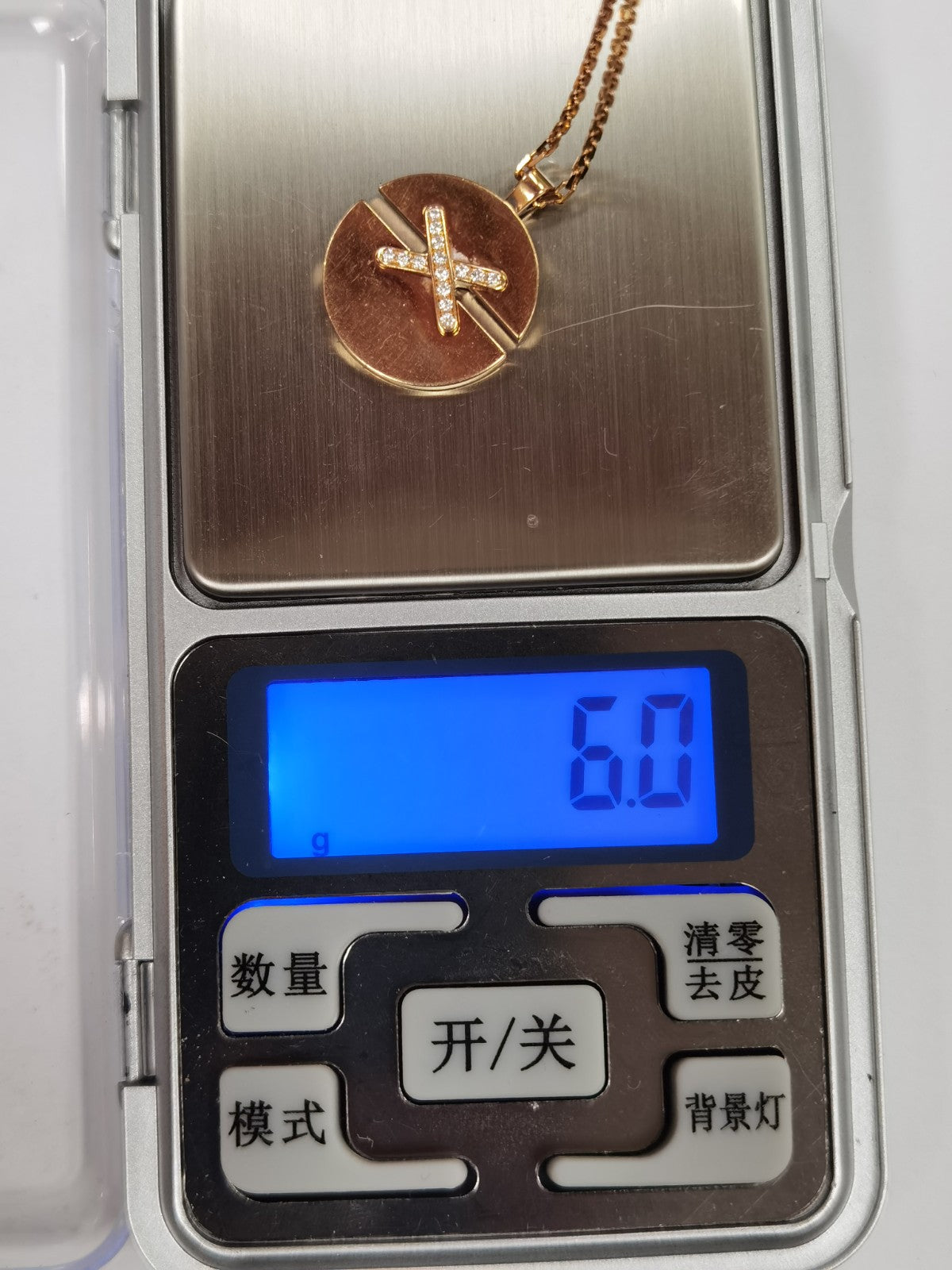 SM-084495裂开圆形交叉光金吊坠(客版)