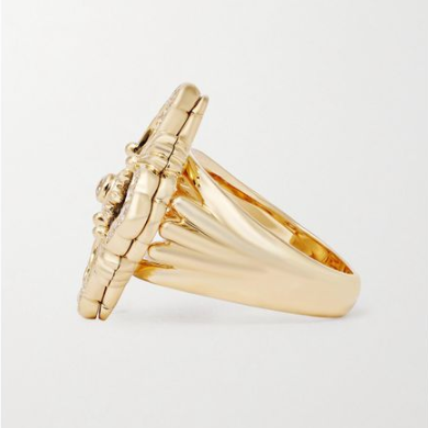 BQLT-JAURIN017973 guest version European style four-leaf clover middle ribbon enamel diamond ring